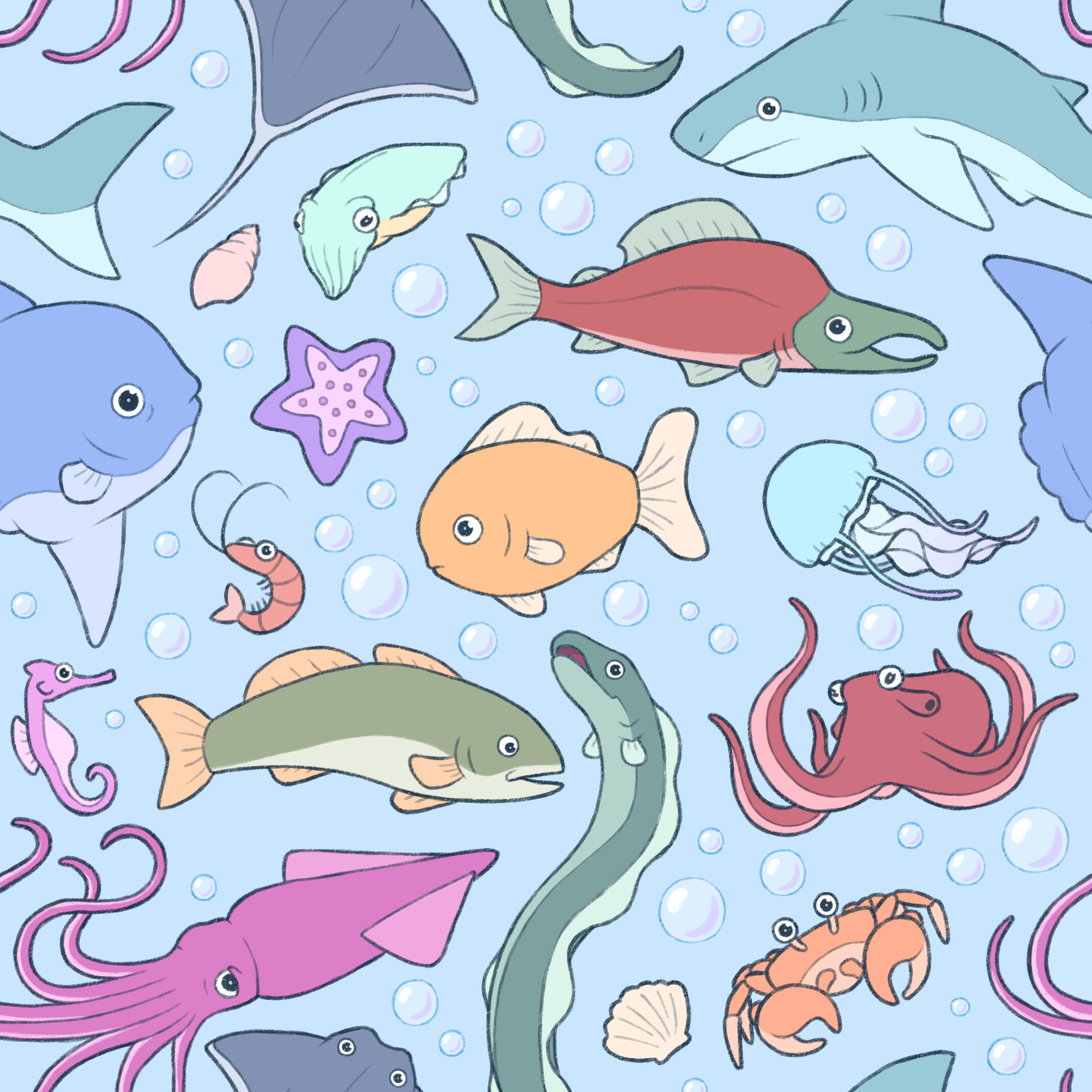 Fish / Ocean Pattern - 2025
